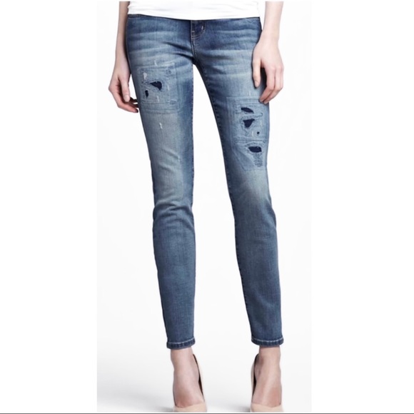 Current/Elliott Denim - Current/Elliott Pixie Patch Distressed Skinny Jean